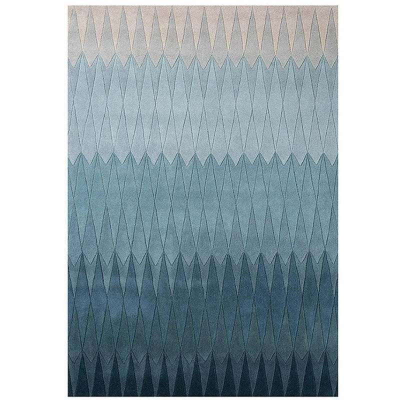 Acacia Blue Ombre Handmade Wool Rug By Linie Design Area Rugs LOOMLAN By Linie Design