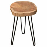 Acacia One of a Kind Live Edge Accent Table Black Hairpin Legs Side Tables LOOMLAN By Diamond Sofa