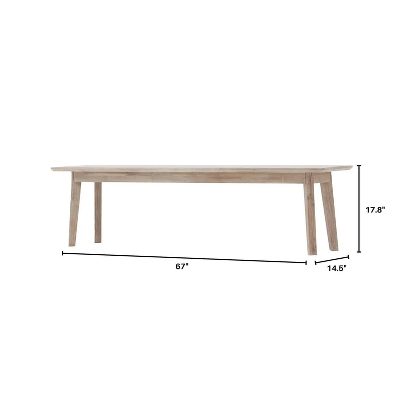 Acacia Solid Wood Rustic Dining Bench Gia Bench Dining Benches LOOMLAN By LH Imports