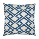 Accolade Blue Geometric Blue Large Throw Pillow With Insert Throw Pillows LOOMLAN By D.V. Kap