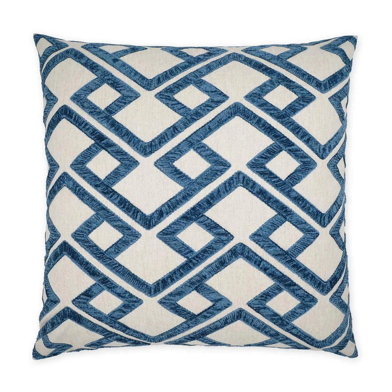 Accolade Blue Geometric Blue Large Throw Pillow With Insert Throw Pillows LOOMLAN By D.V. Kap