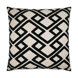 Accolade Onyx Geometric Black Large Throw Pillow With Insert Throw Pillows LOOMLAN By D.V. Kap