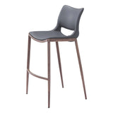 Ace Dark Gray Bar Chair (Set of 2) Bar Stools LOOMLAN By Zuo Modern