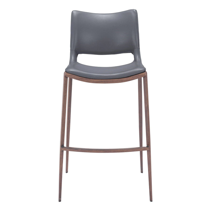 Ace Dark Gray Bar Chair (Set of 2) Bar Stools LOOMLAN By Zuo Modern