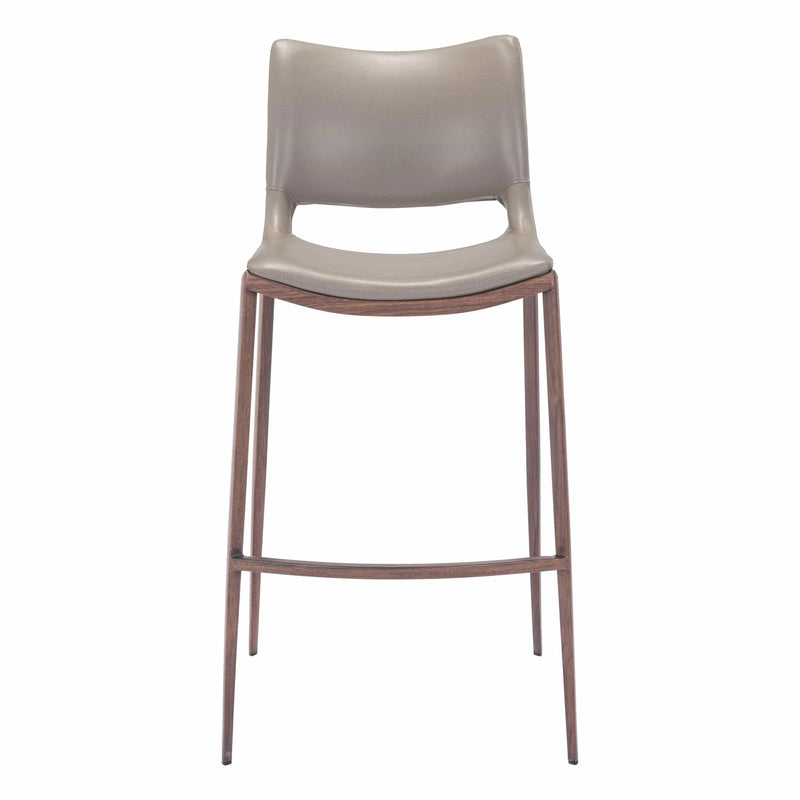 Ace Walnut Bar Chair (Set of 2) Bar Stools LOOMLAN By Zuo Modern