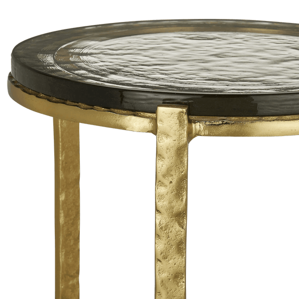 Acea Gold Accent Table Side Tables LOOMLAN By Currey & Co