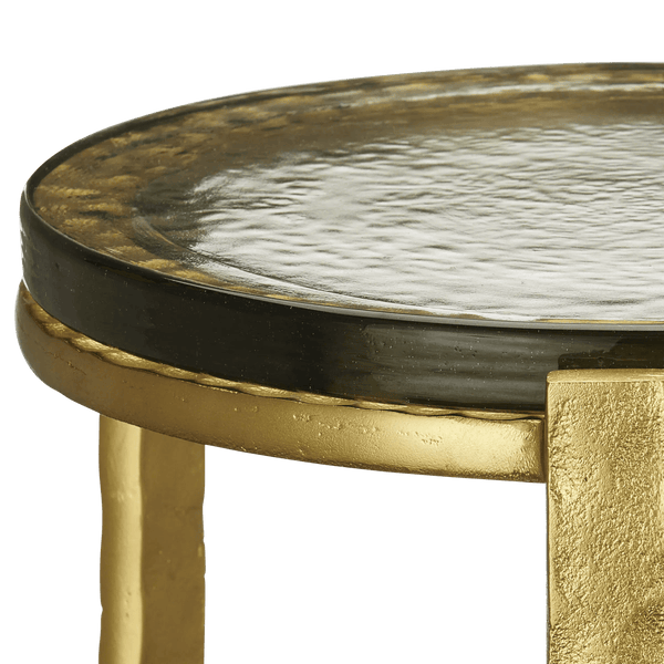 Acea Gold Drinks Table Side Tables LOOMLAN By Currey & Co