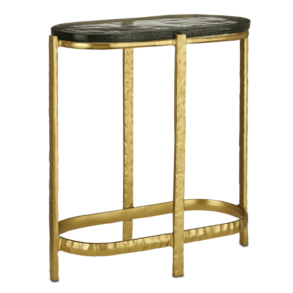 Acea Gold Side Table Side Tables LOOMLAN By Currey & Co