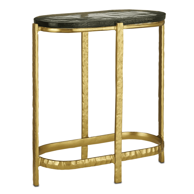 Acea Gold Side Table Side Tables LOOMLAN By Currey & Co