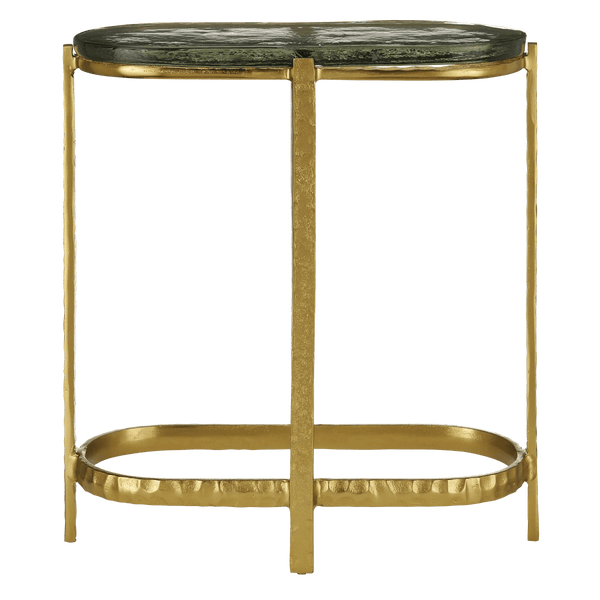 Acea Gold Side Table Side Tables LOOMLAN By Currey & Co