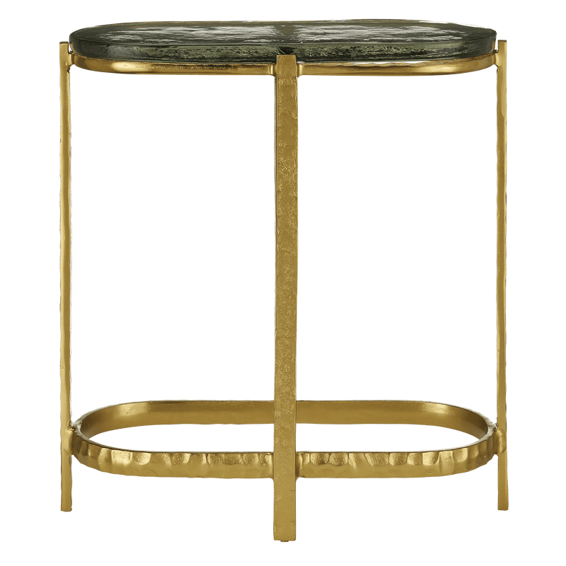 Acea Gold Side Table Side Tables LOOMLAN By Currey & Co