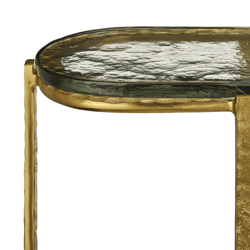 Acea Gold Side Table Side Tables LOOMLAN By Currey & Co