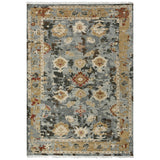 Acra Border Dark Gray Large Area Rugs For Living Room Area Rugs LOOMLAN By LOOMLAN