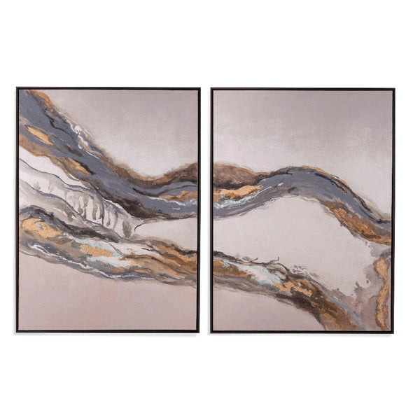 Acrylic Painted Desert Landscape Multicolor Wall Art (Set of 2) Artwork LOOMLAN By Bassett Mirror