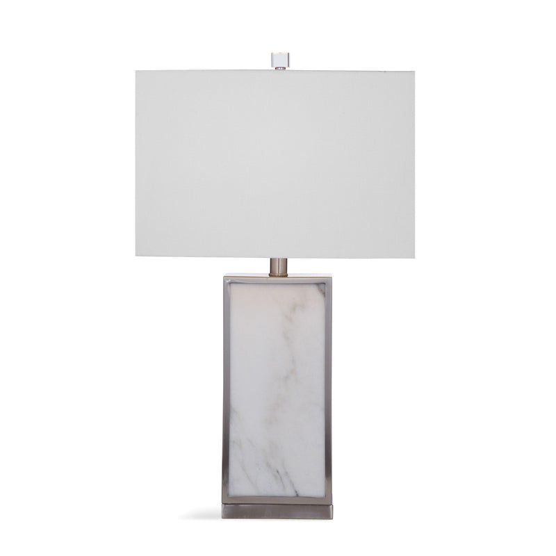 Adair Marble and Metal Grey Table Lamp Table Lamps LOOMLAN By Bassett Mirror