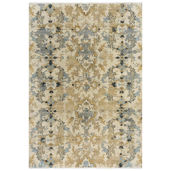 Adda Distressed Beige Large Area Rugs For Living Room Area Rugs LOOMLAN By LOOMLAN