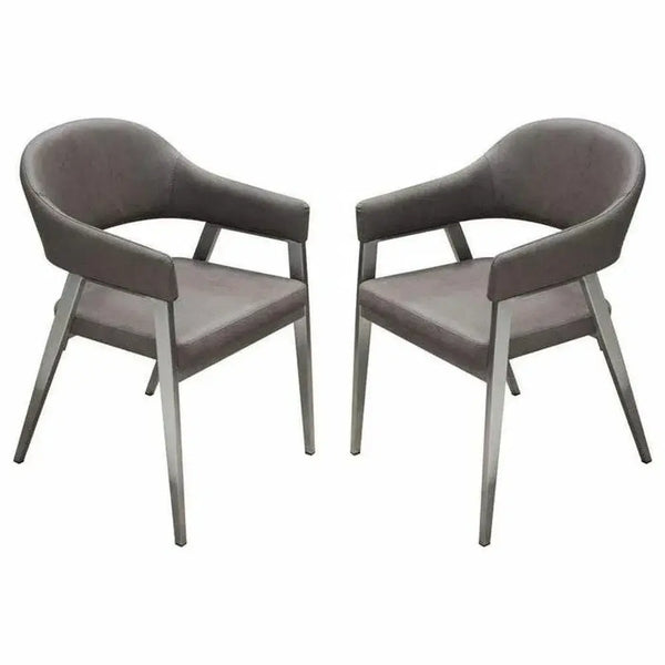 Adele Leather Upholstered Modern Dining Chair (Set Of 2)