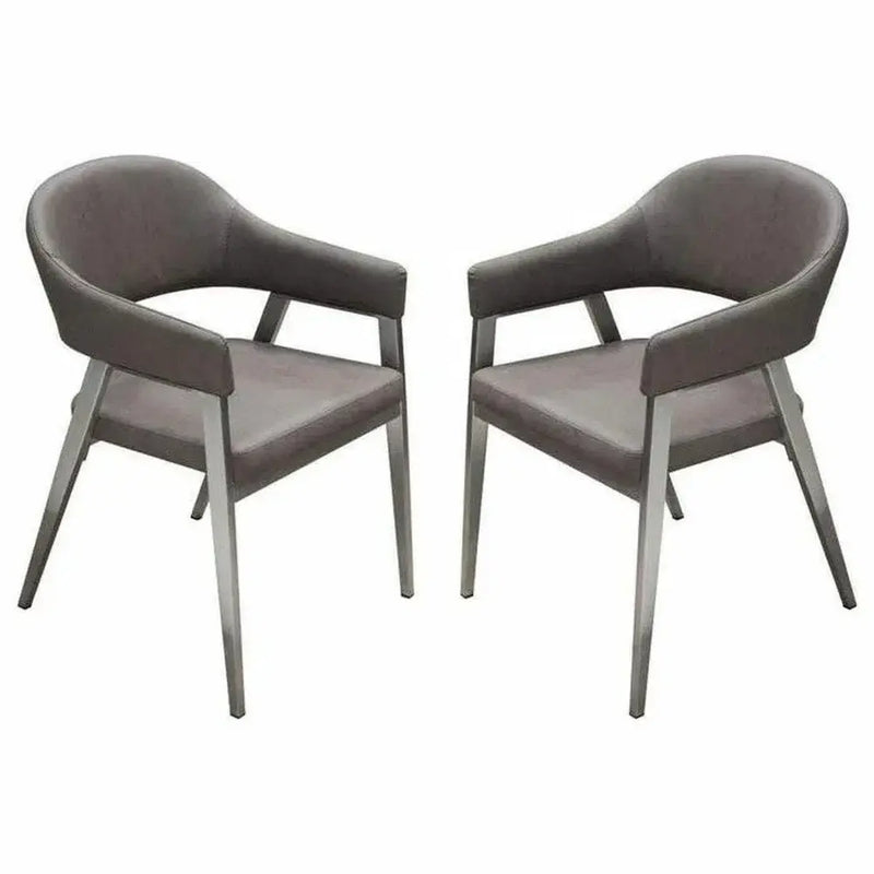 Adele Leather Upholstered Modern Dining Chair (Set Of 2)