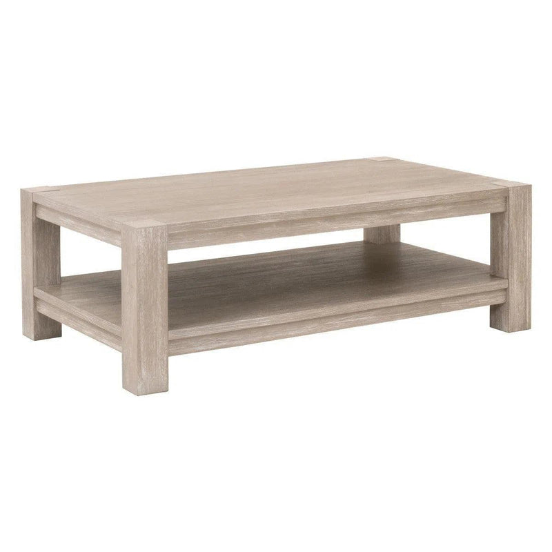 Adler Wood Brown Rectangular Coffee Table Coffee Tables LOOMLAN By Essentials For Living