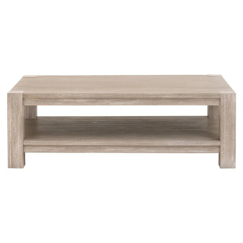 Adler Wood Brown Rectangular Coffee Table Coffee Tables LOOMLAN By Essentials For Living