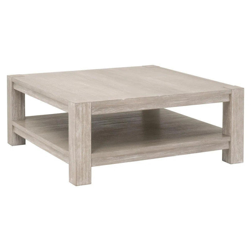 Adler Wood Brown Square Coffee Table Coffee Tables LOOMLAN By Essentials For Living