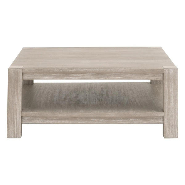 Adler Wood Brown Square Coffee Table Coffee Tables LOOMLAN By Essentials For Living