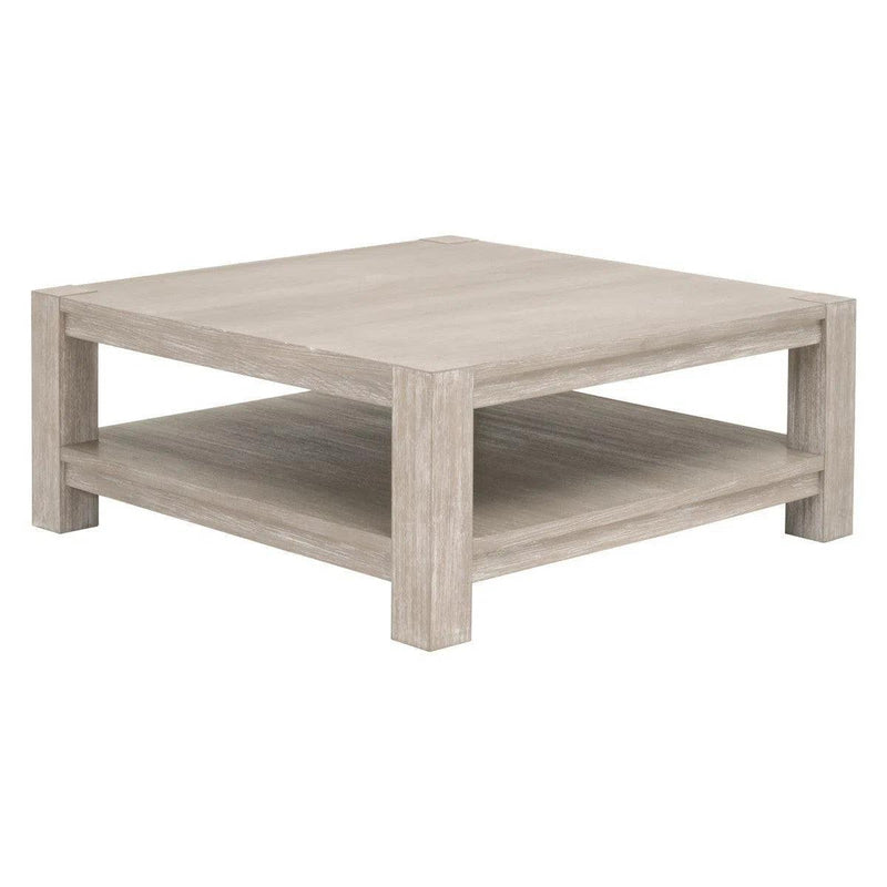 Adler Wood Brown Square Coffee Table Coffee Tables LOOMLAN By Essentials For Living