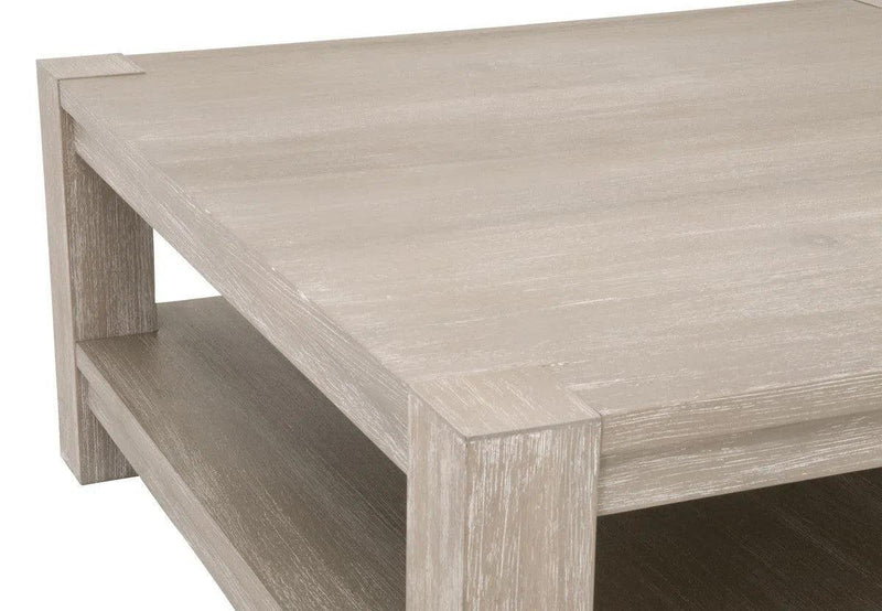 Adler Wood Brown Square Coffee Table Coffee Tables LOOMLAN By Essentials For Living