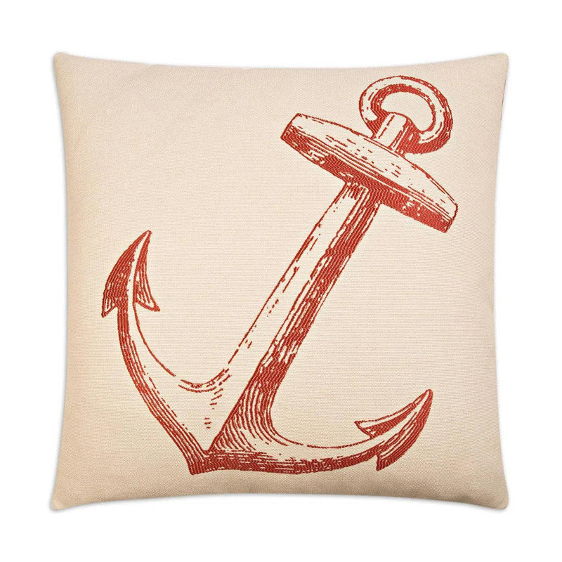 Adrift Red Throw Pillow With Insert Throw Pillows LOOMLAN By D.V. Kap