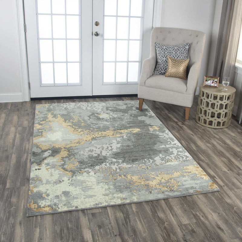 Adva Abstract Gray Large Area Rugs For Living Room Area Rugs LOOMLAN By LOOMLAN