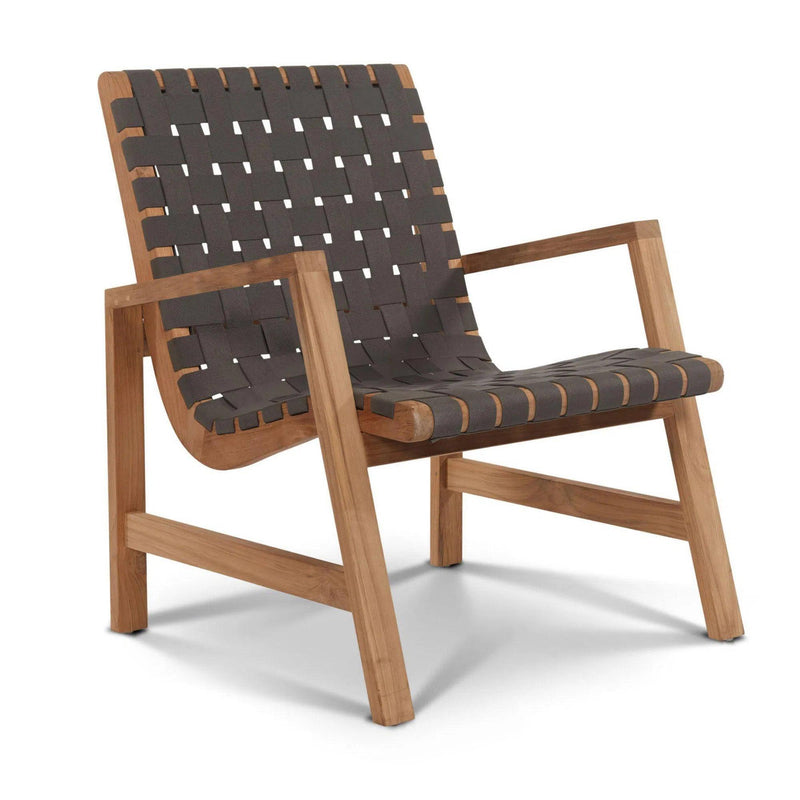 Aero Teak Outdoor Woven Chat Armchair Outdoor Accent Chairs LOOMLAN By HiTeak