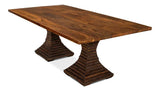 Aesthetic Rectangular Pedestal Dining Table Dining Tables LOOMLAN By Sarreid