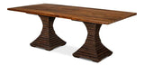 Aesthetic Rectangular Pedestal Dining Table Dining Tables LOOMLAN By Sarreid