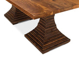 Aesthetic Rectangular Pedestal Dining Table Dining Tables LOOMLAN By Sarreid