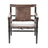 African Tobacco Leather Accent Chair Karly Accent Chairs LOOMLAN By Peninsula Home