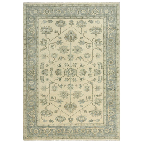 Afta Border Pastel Teal Large Area Rugs For Living Room Area Rugs LOOMLAN By LOOMLAN