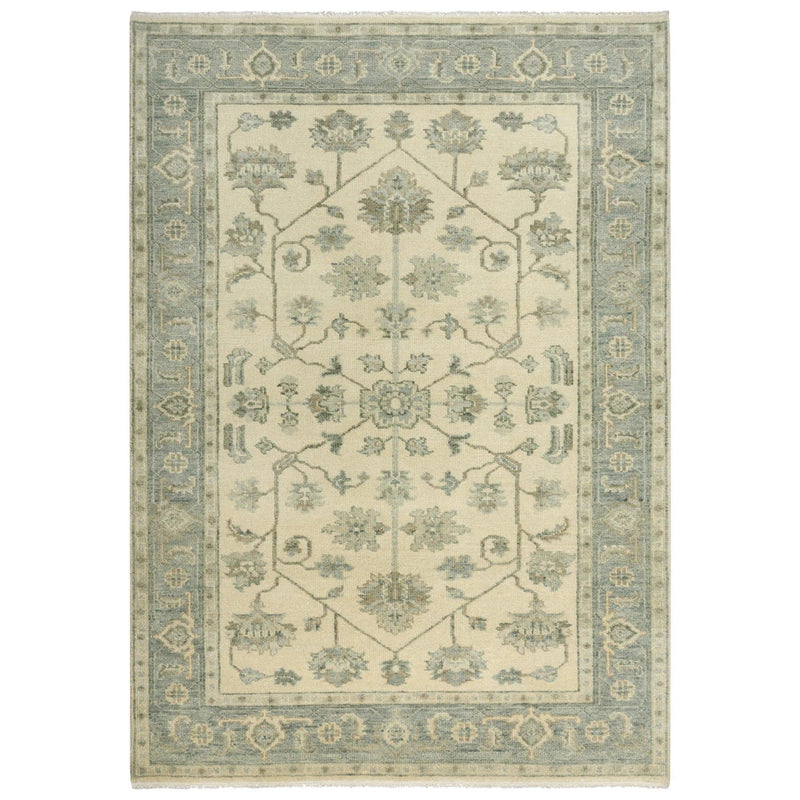 Afta Border Pastel Teal Large Area Rugs For Living Room Area Rugs LOOMLAN By LOOMLAN