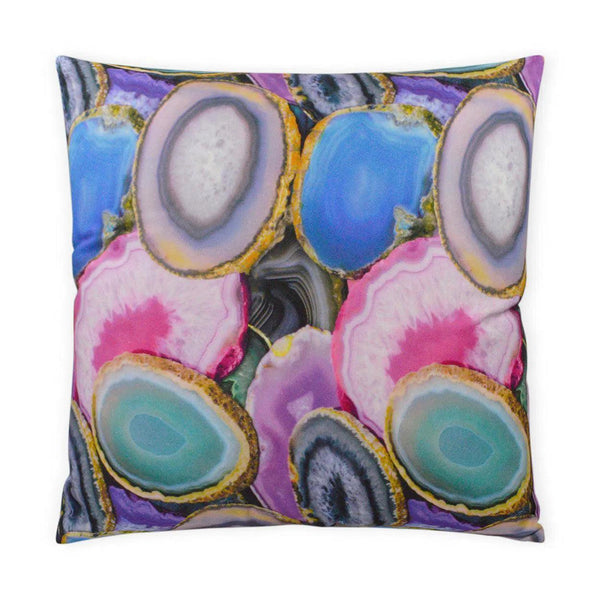 Agate Multi Color Throw Pillow With Insert Throw Pillows LOOMLAN By D.V. Kap