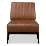 Agave Slipper Accent Chair In Distilled Leather Accent Chairs LOOMLAN By Sarreid