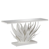 Agave White Console Table Console Tables LOOMLAN By Currey & Co