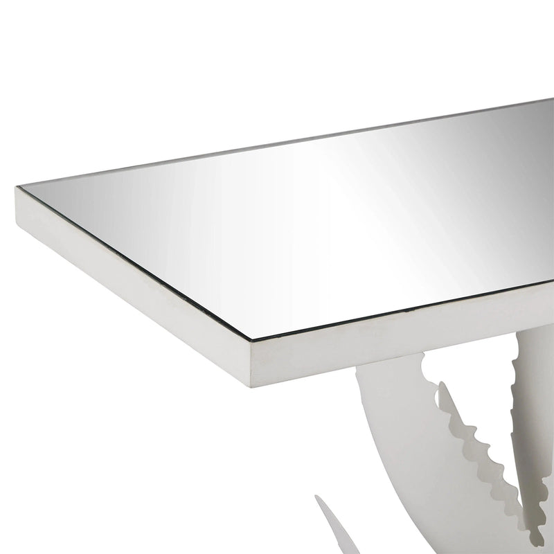 Agave White Console Table Console Tables LOOMLAN By Currey & Co