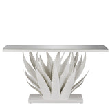 Agave White Console Table Console Tables LOOMLAN By Currey & Co