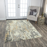 Agra Abstract Beige Large Area Rugs For Living Room Area Rugs LOOMLAN By LOOMLAN