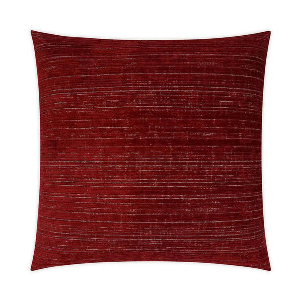 Agra Garnet Solid Red Large Throw Pillow With Insert Throw Pillows LOOMLAN By D.V. Kap