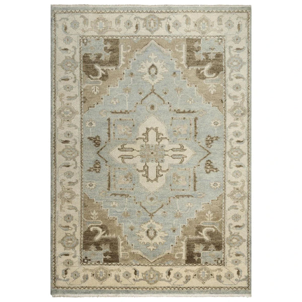 Aili Border Gray Large Area Rugs For Living Room Area Rugs LOOMLAN By LOOMLAN