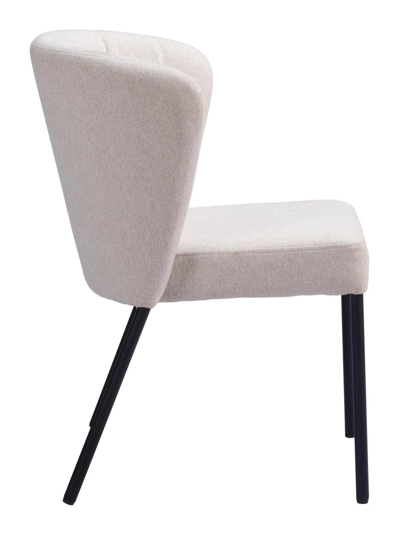 Aimee Polyester Upholstered Armless Dining Chair (Set Of 2)