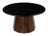 Aipe Coffee Table Black & Brown with Marble Finish Coffee Tables LOOMLAN By Zuo Modern