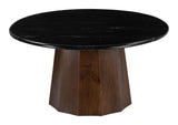 Aipe Coffee Table Black & Brown with Marble Finish Coffee Tables LOOMLAN By Zuo Modern