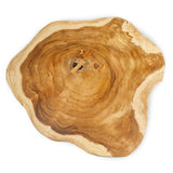 Akara Natural Solid Chamcha Wooden Geometric Coffee Table Coffee Tables LOOMLAN By Urbia