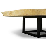 Akara Natural Solid Chamcha Wooden Geometric Coffee Table Coffee Tables LOOMLAN By Urbia